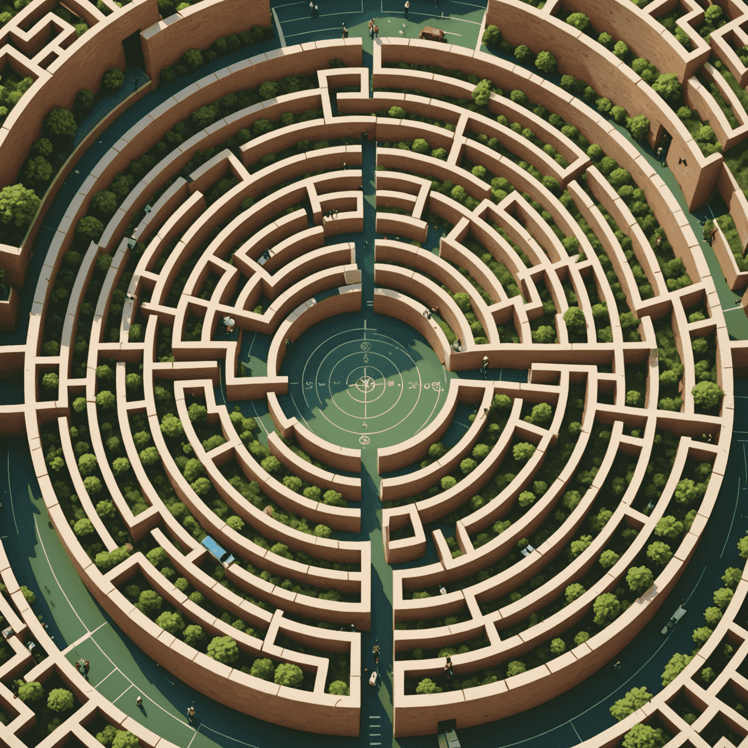 Illustration of a maze representing complex payment regulations with a small business navigating through